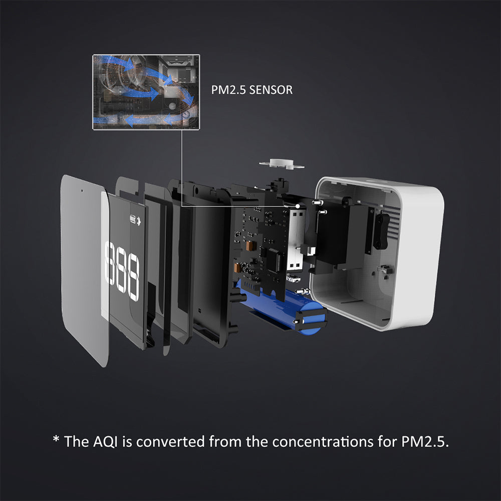 Temtop P10 - Monitor de qualidade do ar  com leituras de PM2.5 e AQI em tempo real