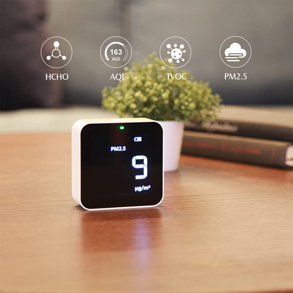 Temtop M10 Rechargeable Air Quality Detector AQI Monitor HCHO TVOC AQI PM2.5 Real Time Monitor 