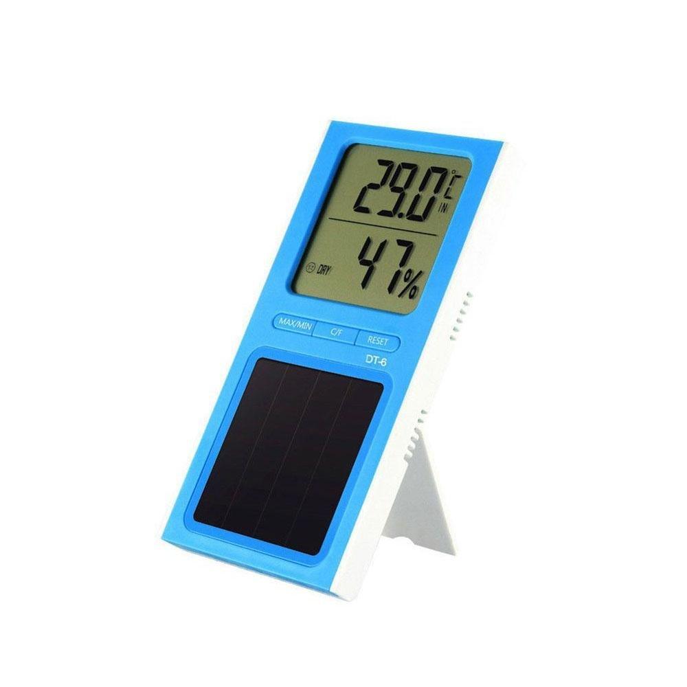 Elitech DT-6 Digital Thermometer Temperature and Humidity Monitor Solar Power for Home Office - Elitechustore