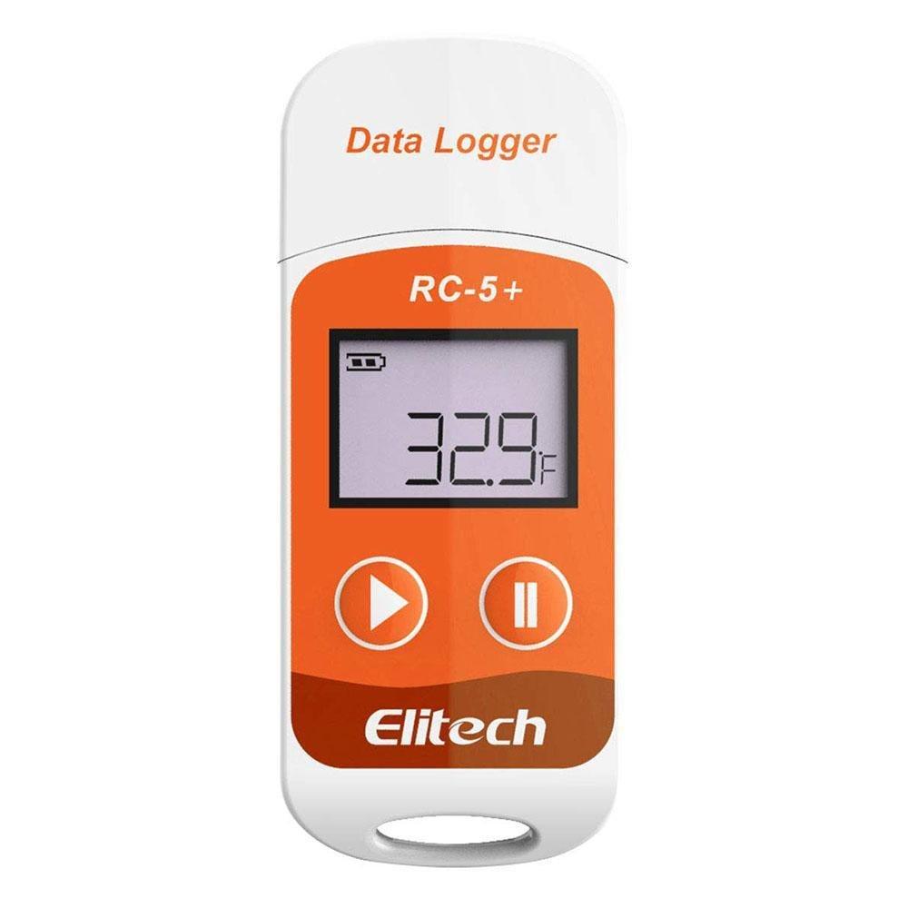Elitech RC-5+ Temperature Data logger Auto-PDF Temperature Recorder USB Design with 32000 Points Reusable - Elitechustore