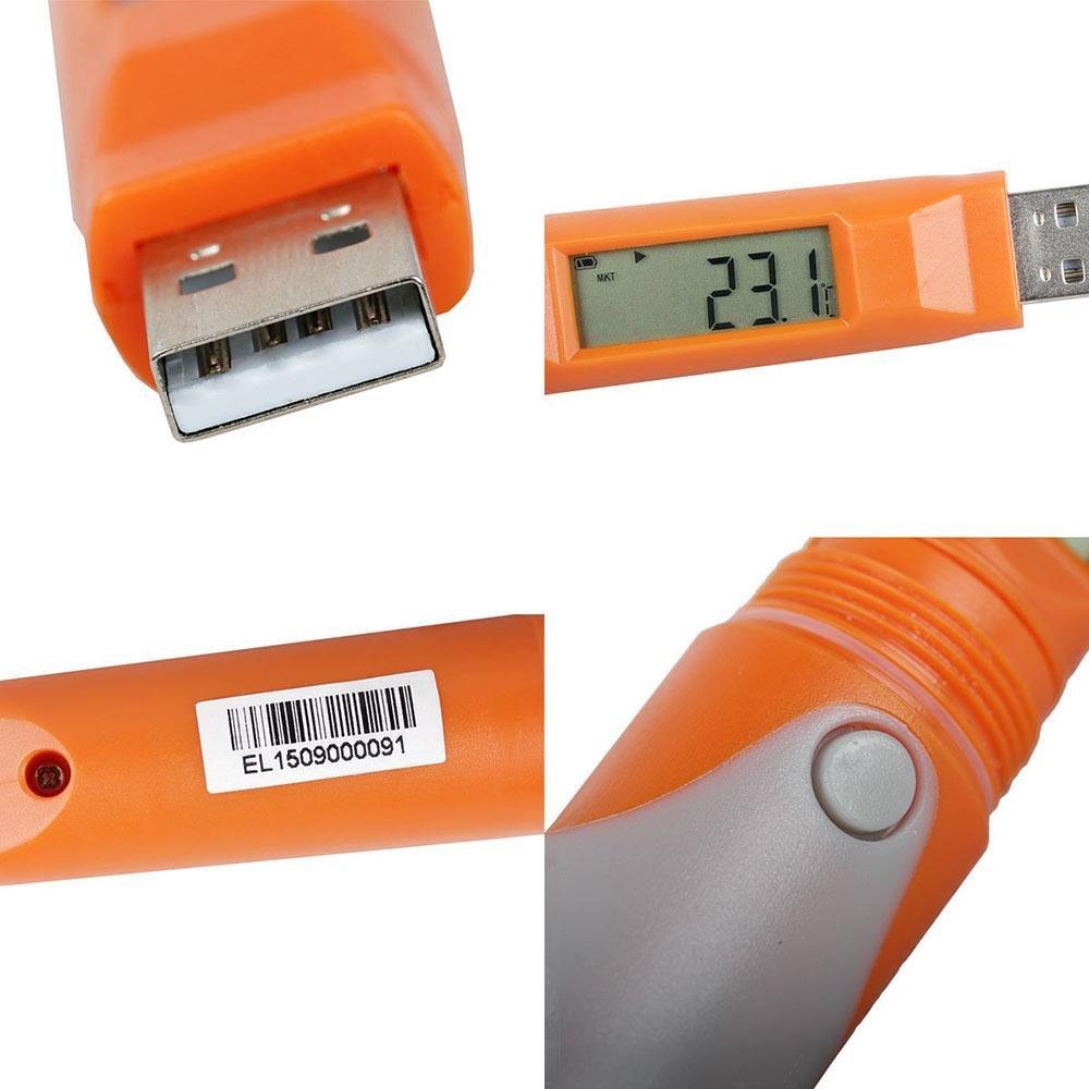Elitech RC-51H USB Temperature and Humidity Data Logger Pen-styled Auto PDF Temperature Record 32000 Points - Elitechustore