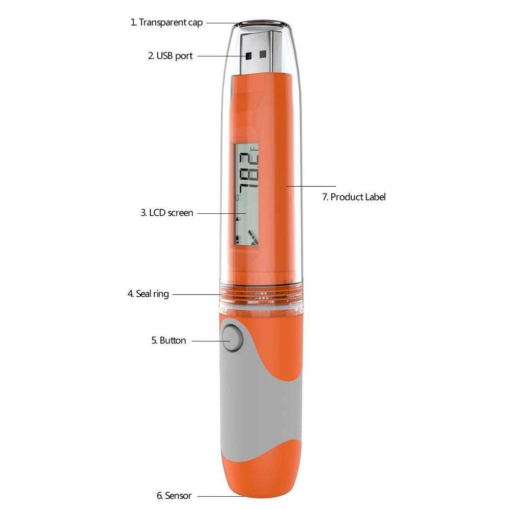 Elitech RC-51H USB Temperature and Humidity Data Logger Pen-styled Auto PDF Temperature Record 32000 Points - Elitechustore