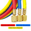 Elitech Refrigerant Charging Hose Set for R134a R404a R12 R22 Air Conditioning Refrigerant 1/4''Fitting, 59'', Red/Yellow/Blue (Pack of 3) - Elitech Technology, Inc.