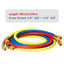 Elitech Refrigerant Charging Hose Set for R134a R404a R12 R22 Air Conditioning Refrigerant 1/4''Fitting, 59'', Red/Yellow/Blue (Pack of 3) - Elitech Technology, Inc.