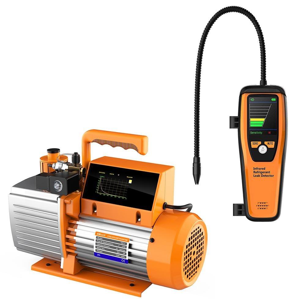 Elitech SVP-7 Vacuum Pump 7 CFM 2 Stage Intelligent HVAC ILD-100 Advanced Infrared Refrigerant Leak Detector - Elitech Technology, Inc.