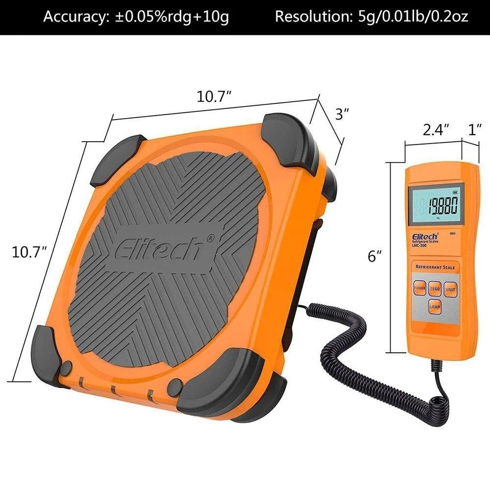 Elitech SVP-7 Vacuum Pump 7 CFM 2 Stage Intelligent HVAC LMC-200 Electronic Refrigerant Charging Scale 220lbs/100kgs - Elitech Technology, Inc.