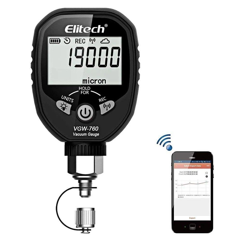 Elitech SVP-7 Vacuum Pump 7 CFM 2 Stage Intelligent HVAC VGW-760 Wireless Digital Vacuum Gauge Micron Gauge for HVAC - Elitech Technology, Inc.