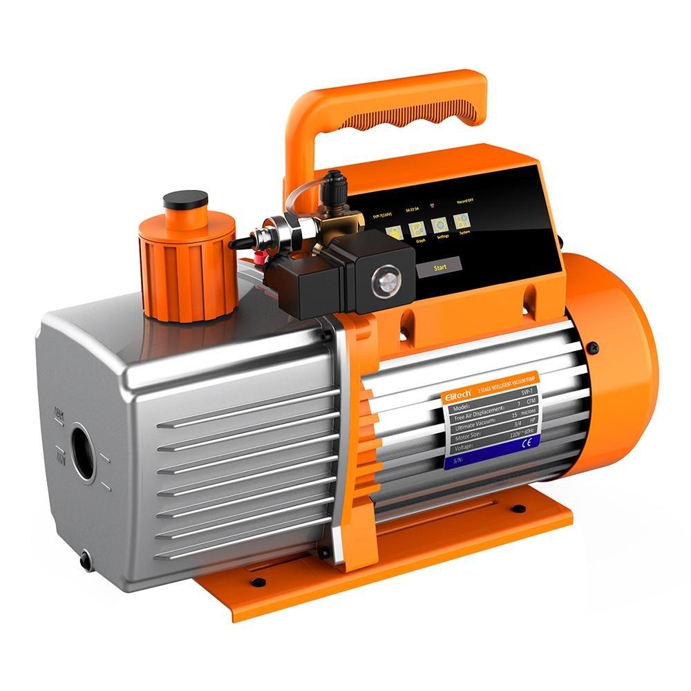 Elitech SVP-7 Vacuum Pump 7 CFM 2 Stage Intelligent HVAC VGW-760 Wireless Digital Vacuum Gauge Micron Gauge for HVAC - Elitech Technology, Inc.
