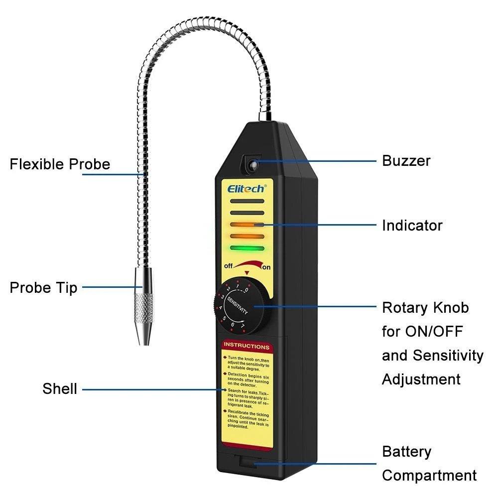 Elitech SVP-7 Vacuum Pump 7 CFM 2 Stage Intelligent HVAC WJL-6000S Freon Halogen Leak Detector - Elitech Technology, Inc.