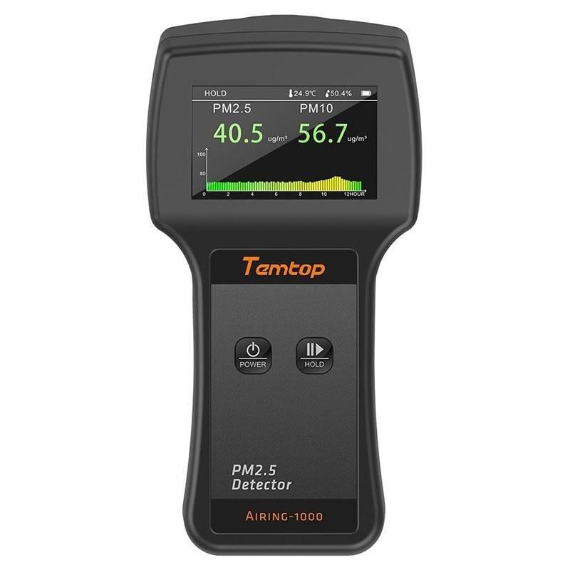 Temtop Airing-1000 Air Quality Monitor Real Time Display High Accuracy PM2.5/PM10 Detector - Elitechustore