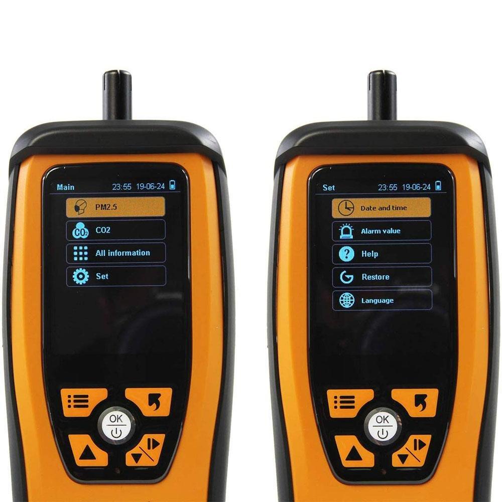 Temtop M2000C Indoor and Outdoor Air Quality Monitor Professional PM2.5/PM10/CO2 Monitor - Elitechustore