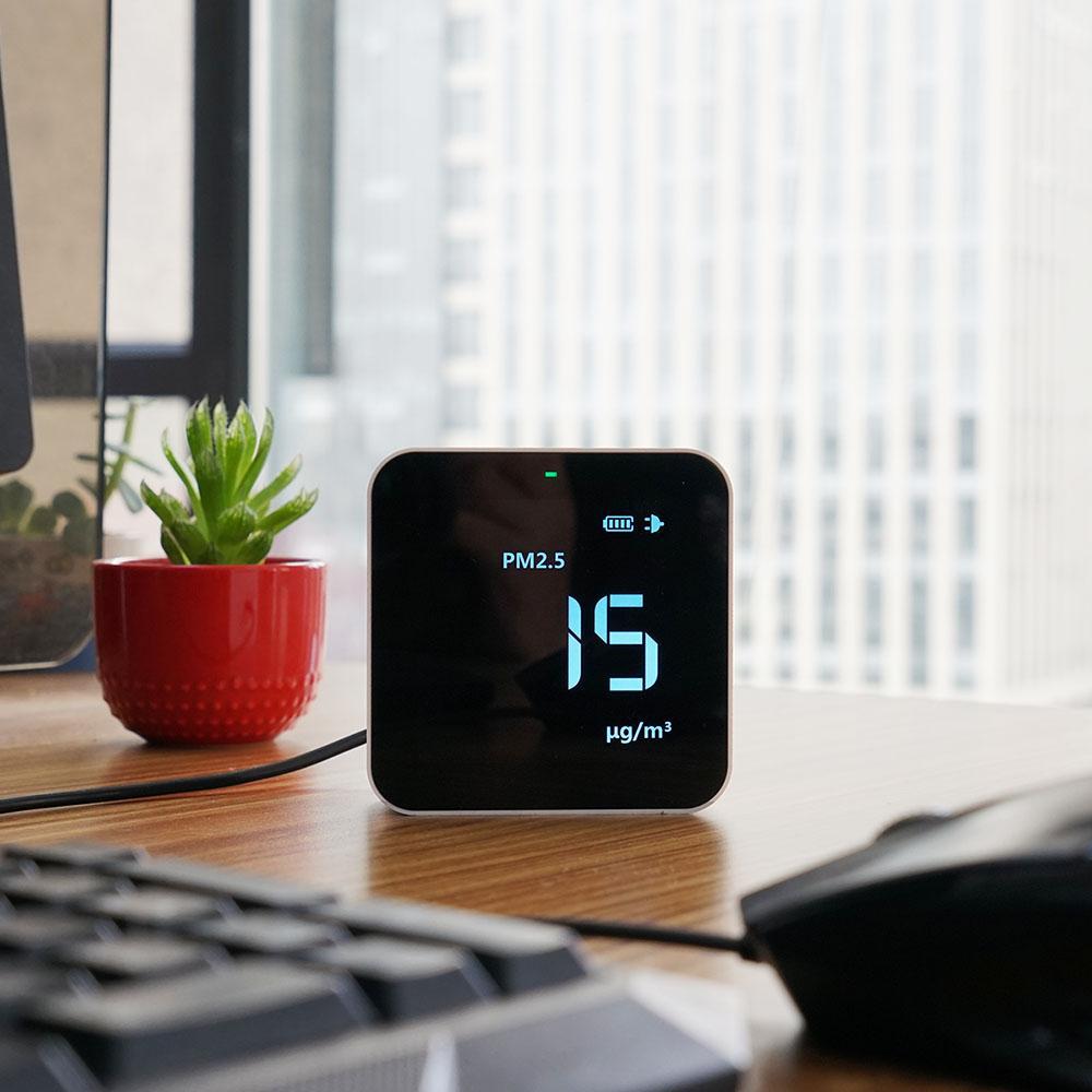 Temtop P10 Air Quality Monitor for PM2.5 HCHO TVOC AQI Professional Electrochemical Sensor Detector Real Time Display Rechargeable Battery - Elitechustore